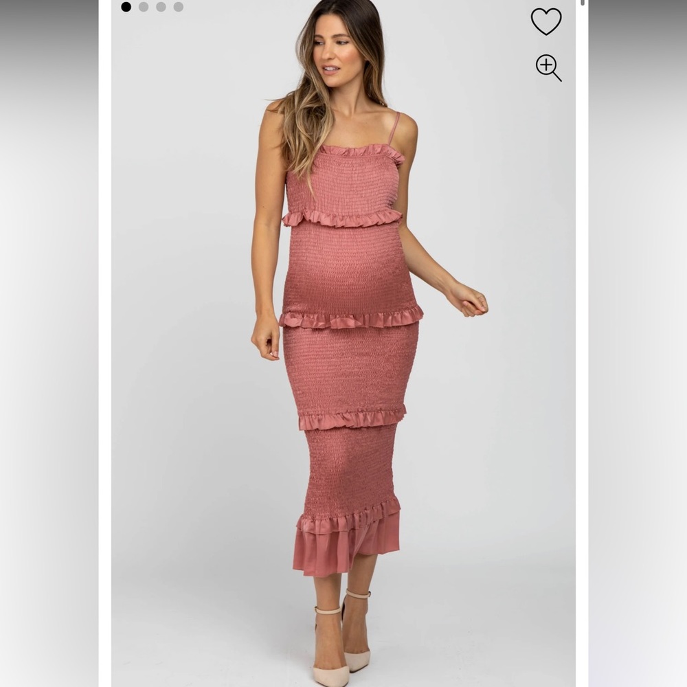 PINK BLUSH MATERNITY DRESS
